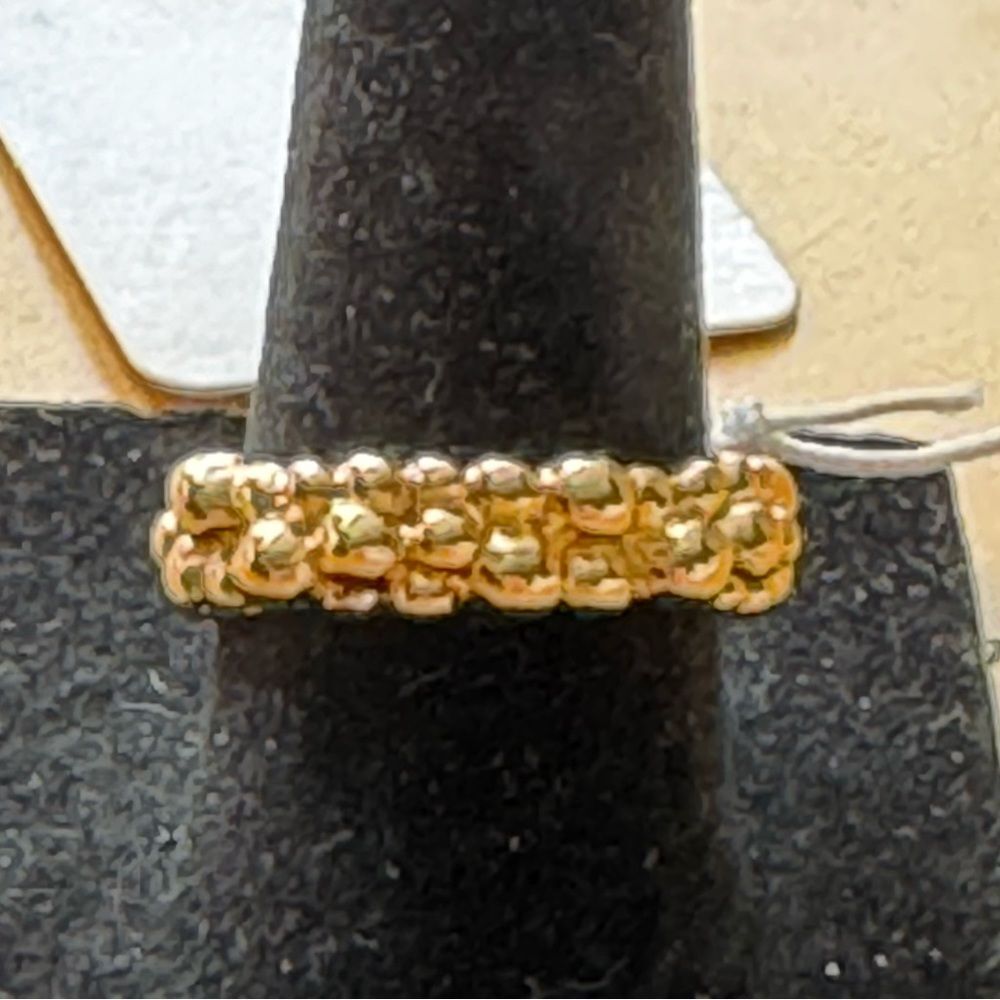 SZ 7.5 Gold Plated Textured Band